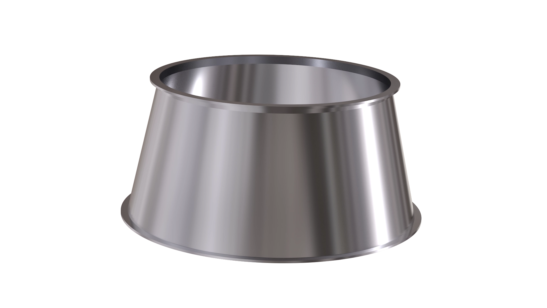 stainless and powder coated carbon steel cone pieces