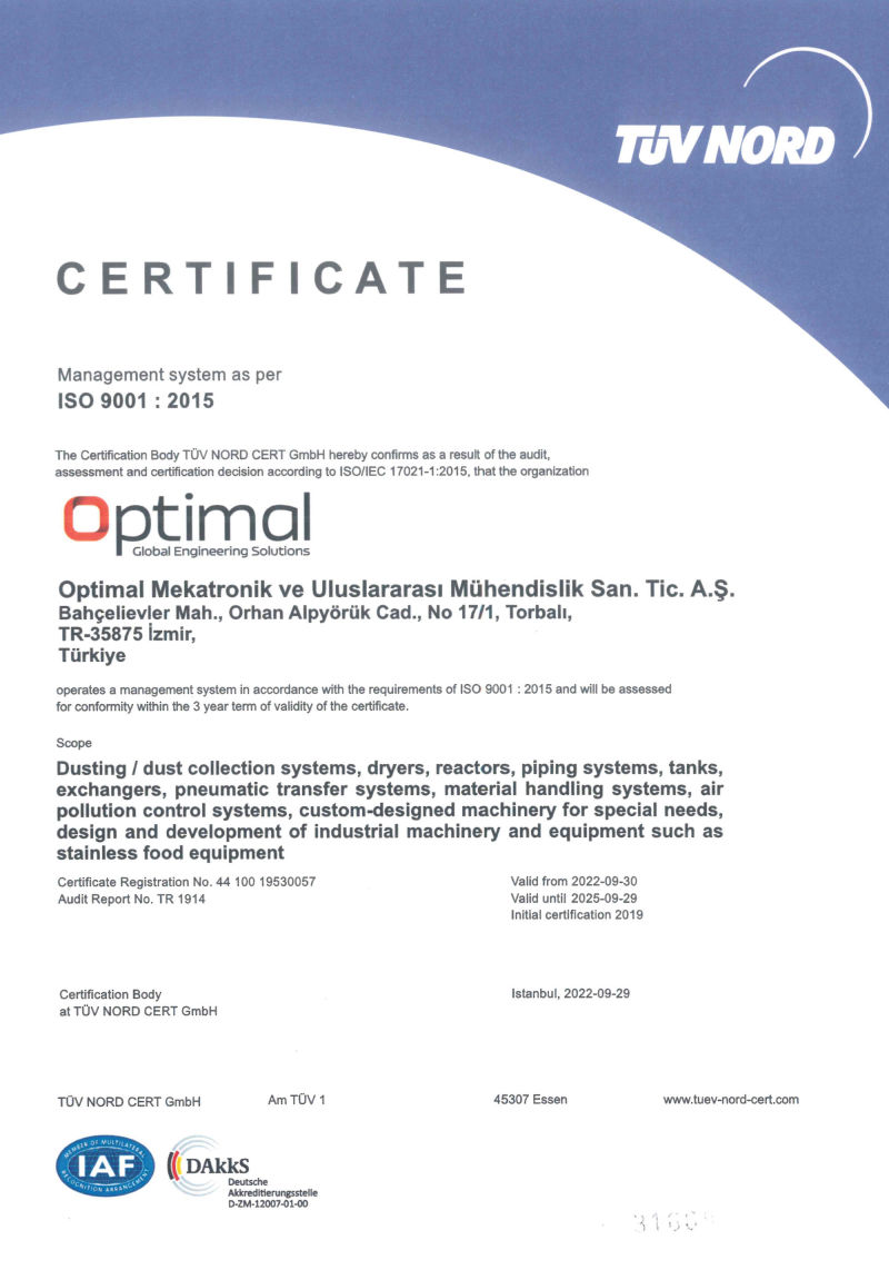optimal iso 9001 2015