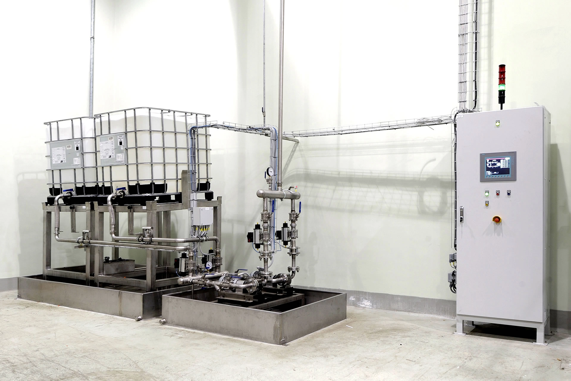 triacetin and glue distribution system