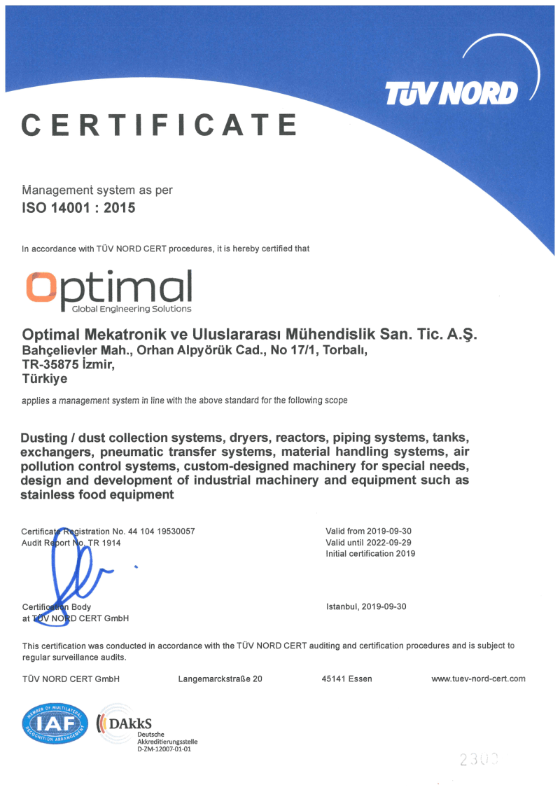 optimal iso 14001 2015